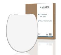 SCHÜTTE Toilet Seat with Soft-Close Mechanism, Toilet Lid Made of Shatterproof Duroplast, Innovative DIY Assembly, Toilet Lid and Seat Maximum Load 150 kg, White