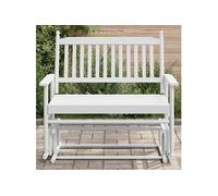 vidaXL Banc coulissant en bois de peuplier massif blanc Blanc G