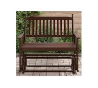Vidaxl Banc Balancelle Marron 118x70x104,5 Cm Bois Massif De Peuplier Multicolore