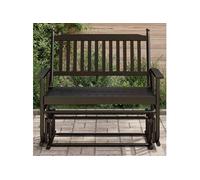 vidaXL Banc balancelle noir 118x70x104,5 cm bois massif de peuplier 4008866