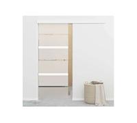 Schuifdeur 76x212 cm ESG-glas en aluminium zilverkleurig288058