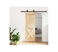 vidaXL Porte coulissante et kit de quincaillerie 70x210 cm pin massif