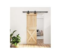 vidaXL Porte coulissante et kit de quincaillerie 70x210 cm pin massif