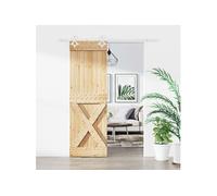 Schuifdeur met beslag 70x210 cm massief grenenhout3203191