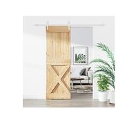 vidaXL Porte coulissante et kit de quincaillerie 70x210 cm pin massif