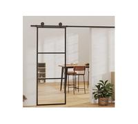 vidaXL Porte coulissante et quincaillerie Verre ESG/Aluminium 76x205cm