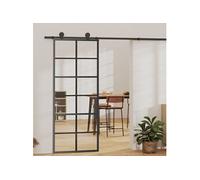 Schuifdeur met beslag 76x205 cm aluminium en ESG-glas3081956