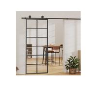 Schuifdeur met beslag 76x205 cm aluminium en ESG-glas3081957
