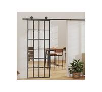Schuifdeur met beslag 76x205 cm aluminium en ESG-glas3081963