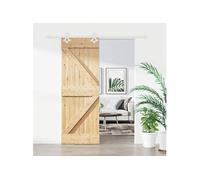 vidaXL Porte coulissante et kit de quincaillerie 80x210 cm pin massif