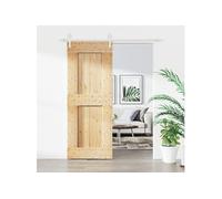 vidaXL Porte coulissante et kit de quincaillerie 80x210 cm pin massif