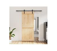 Schuifdeur met beslag 85x210 cm massief grenenhout3202973
