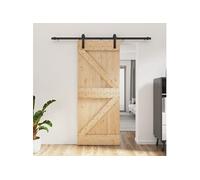 vidaXL Porte coulissante et kit de quincaillerie 85x210 cm pin massif