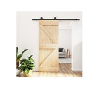 vidaXL Porte coulissante et kit de quincaillerie 85x210 cm pin massif