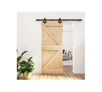 Schuifdeur met beslag 85x210 cm massief grenenhout3203137