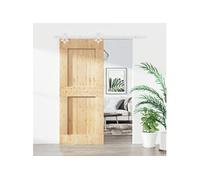 Schuifdeur met beslag 85x210 cm massief grenenhout3203187