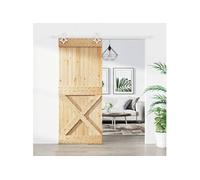 Schuifdeur met beslag 85x210 cm massief grenenhout3203193
