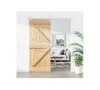 vidaXL Porte coulissante et kit de quincaillerie 85x210 cm pin massif