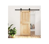 vidaXL Porte coulissante et kit de quincaillerie 85x210 cm pin massif, porte intérieure, porte de grange intérieure, porte de grange