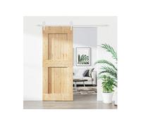 vidaXL Porte coulissante et kit de quincaillerie 85x210 cm pin massif