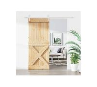 Schuifdeur met beslag 85x210 cm massief grenenhout3203268
