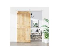 Schuifdeur met beslag 90x210 cm massief grenenhout3203218