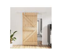 vidaXL Schuifdeur met beslag 95x210 cm massief grenenhout3203022 G