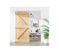 vidaXL Schuifdeur met beslag 95x210 cm massief grenenhout3203175 G
