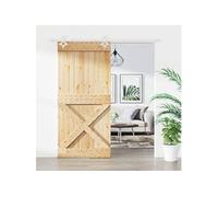 vidaXL Porte coulissante et kit de quincaillerie 95x210 cm pin massif
