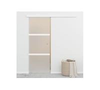 vidaXL Porte coulissante à butées Verre ESG et aluminium 76x205 cm