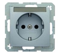 SCHUKO con portaet. S/B aluminio