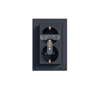 Schuko doble Antracita