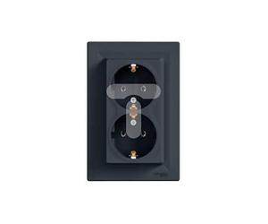 Schuko doble Antracita