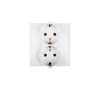 SCHUKO Double prise avec/u 16A IP20 avec Simon 54 DGSz2Z/11