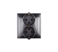SCHUKO Double prise avec/u 16A IP20 avec Simon 54 DGSz2Z/48