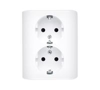 Schuko Double prise encastrée avec Simon 54 EGSZ2Z/11