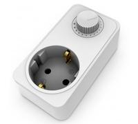 SCHUKO Prise variateur pour ampoules à incandescence 20-400 W, LED à intensité variable 1-100 W, ampoules halogènes max. 120 W, certifié TÜV/GS, adaptateur de variateur rotatif avec interrupteur