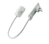 Schuko-Stecker weiß flach Verlängerung Flachstecker Evoline Plug mit 35 cm Kabel