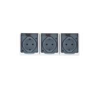 Schuko Triple prise étanche à l'air avec rabat HERMES 0326-01