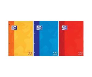 Schulblock - OXFORD - DIN A4 - 50 Blatt - 90 g/qm - 4-farbig sortiert