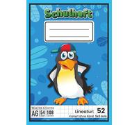 Schulheft Lineatur 52 Größe A6+: Oktavheft kariert 5 mm ohne Rand | (10,5 × 15,24 cm), 54 Blatt (108 Seiten) | Praktisches Notizheft für Schule & Alltag - Ideal für Rechnen, Skizzen & Vokabeln