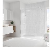 Schulte 1 panneau mural 150 x 255 cm, surface 3.82 m², épaisseur panneau 3 mm, revêtement salle de bain douche, résistant aux rayures, parement béton, DécoDesign, livré avec adhésif double face