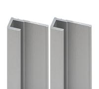 Schulte 2 profilés de finition 255cm alu, panneau mural découpe facile