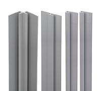 Schulte pack de 4 profilés à 210 cm: 2 profilés de finition + 1 profilé d'angle intérieur + 1 profilé d'extension, alu-argenté, pour panneau mural de salle de bains DécoDesign, revêtement douche