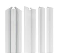 Schulte 4 profilés 210cm: 2 profilés de finition + 1 profilé d’angle + 1 profilé d'extension pour panneaux muraux DécoDesign, blanc