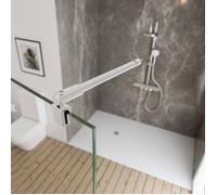 Schulte barre de fixation chromée recoupable, barre de renfort pour verre 5 - 8 mm, barre de stabilisation