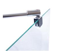 Schulte barre de fixation pour paroi de douche 5-8 mm, barre de stabilisation universelle à raccourir,barre de renfort aspect chromé