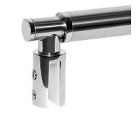 Schulte barre stabilisation téléscopique 122cm chromée douche verre 6/8mm | recoupable