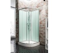 Cabine de douche intégrale arrondie 90x90 cm, cabine de douche complète quart de cercle Ibiza, Schulte