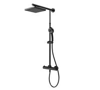 Schulte colonne douche p. 42 x l. 29,6 x h. 92 cm noire thermostat